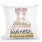 Gold Bookstack With Pink & BowoesÊ Throw Pillow By Amanda Greenwood