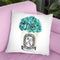 Candle With Teal Peony Throw Pillow By Amanda Greenwood