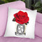 Candle With Red Rose Throw Pillow By Amanda Greenwood