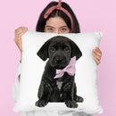 Black Labrador Throw Pillow By Amanda Greenwood