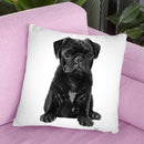 Black Pug Throw Pillow By Amanda Greenwood