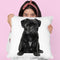 Black Pug Throw Pillow By Amanda Greenwood