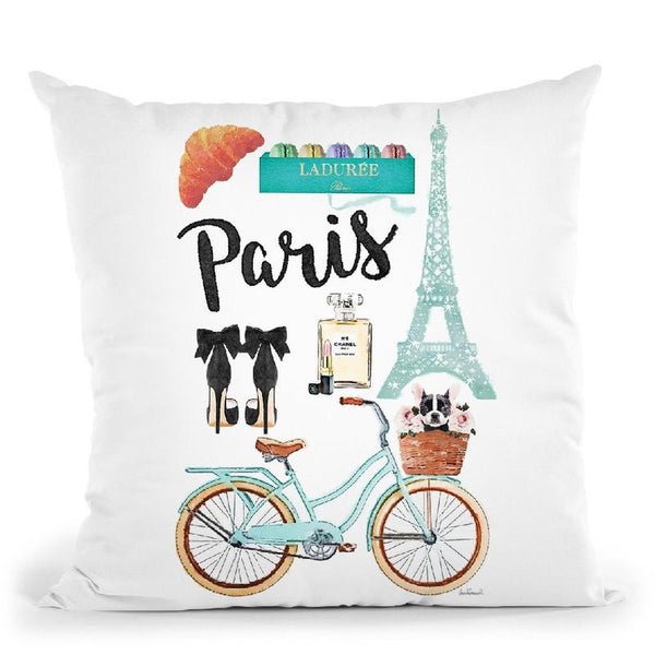 Paris City College Throw Pillow By Amanda Greenwood