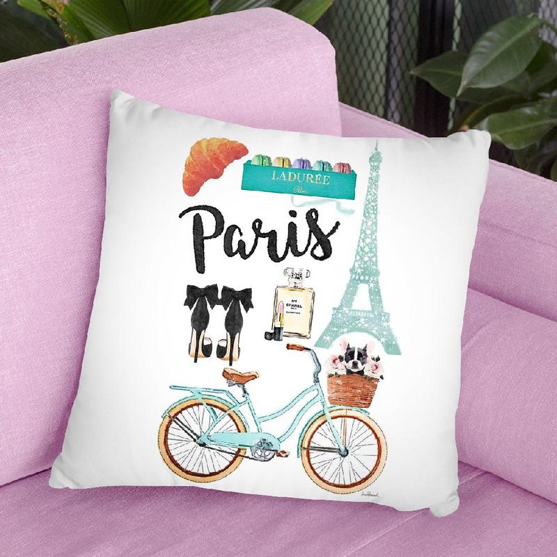 Paris City College Throw Pillow By Amanda Greenwood