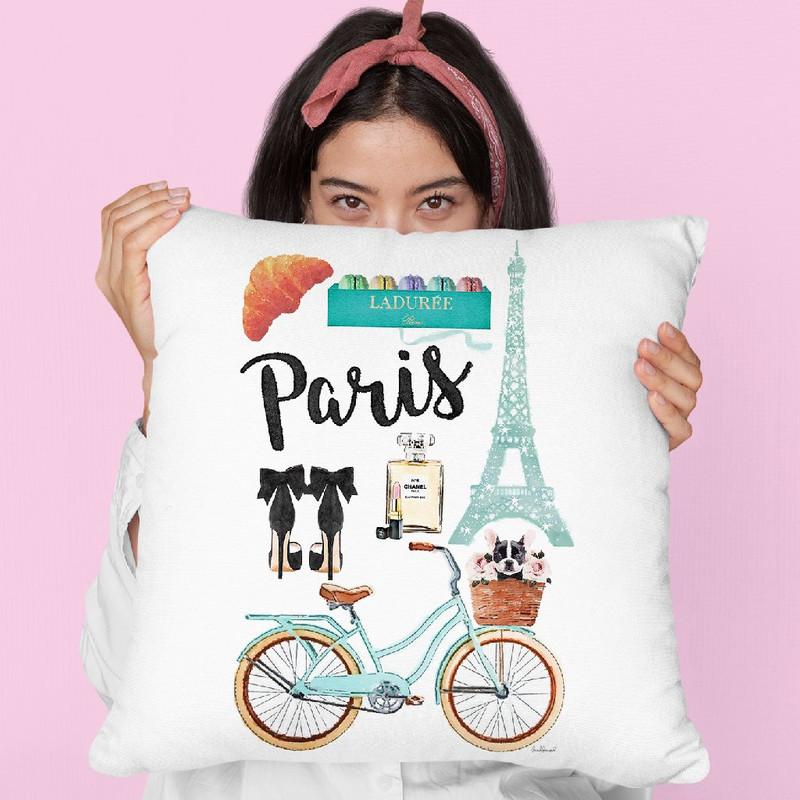 Paris City College Throw Pillow By Amanda Greenwood