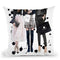 Three Best Friends, Black Pink With Ink Throw Pillow By Amanda Greenwood