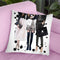 Three Best Friends, Black Pink With Ink Throw Pillow By Amanda Greenwood