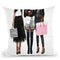 Three Best Friends African American, Black And Blush Throw Pillow By Amanda Greenwood