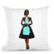 Shopping Spree, Teal & Black, African American Throw Pillow By Amanda Greenwood