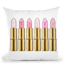 Lipstick In Gold And Soft Pinks Throw Pillow By Amanda Greenwood