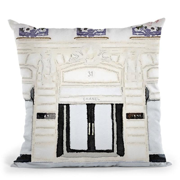 Shop Front Rue, Paris Throw Pillow By Amanda Greenwood