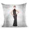 Audrey Black Evening Gown, Grunge Background Throw Pillow By Amanda Greenwood