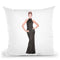 Audrey Black Evening Gown Throw Pillow By Amanda Greenwood