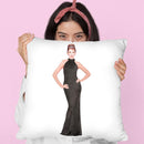 Audrey Black Evening Gown Throw Pillow By Amanda Greenwood