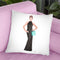 Audrey Black Evening Gown, Teal Bag Throw Pillow By Amanda Greenwood