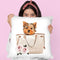 Grey/Tan Shoulder Bag With Yorkie Throw Pillow By Amanda Greenwood