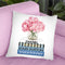Short Book Stack With Stripe, Peony In Vase Throw Pillow By Amanda Greenwood