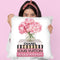Short Pink Book Stack With Stripe, Peony In Vase Throw Pillow By Amanda Greenwood