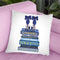 Tall Blue Books, Blue Shoes Throw Pillow By Amanda Greenwood