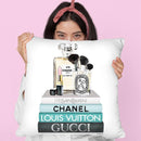 Medium Books Teal Tone, Make Up Station Throw Pillow By Amanda Greenwood