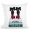 Medium Books Teal Tone, Black Shoes Red Sole Throw Pillow By Amanda Greenwood