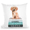 Medium Books Teal Tone, Labrador Puppy Throw Pillow By Amanda Greenwood