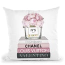 Medium Books Pink Tone, Soft Roses Throw Pillow By Amanda Greenwood