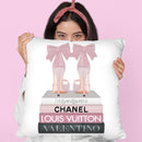 Medium Books Pink Tone, Pink Shoes Throw Pillow By Amanda Greenwood