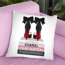 Medium Books Pink Tone, Black Shoes Red Sole Throw Pillow By Amanda Greenwood