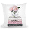 Medium Books Pink Tone, Rose In Round Vase Throw Pillow By Amanda Greenwood