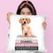Medium Books Pink Tone, Labrador Puppy Throw Pillow By Amanda Greenwood
