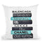 Black, White & Teal Book Stack Throw Pillow By Amanda Greenwood