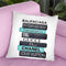 Black, White & Teal Book Stack Throw Pillow By Amanda Greenwood