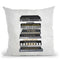 High Fashion Book Stack Black & White, Gold Font Throw Pillow By Amanda Greenwood