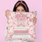 Blush Fashion Books On Peach Flower Wall Throw Pillow By Amanda Greenwood