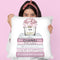 Pink Tone Books With Peony Vase, Silver Font Throw Pillow By Amanda Greenwood