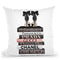 Rose Gold & Black Book Stack With Black Heel Throw Pillow By Amanda Greenwood