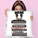 Rose Gold & Black Book Stack With Black Heel Throw Pillow By Amanda Greenwood