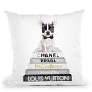 Grey Fashion Books With B&W French Throw Pillow By Amanda Greenwood
