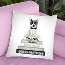 Grey Fashion Books With B&W French Throw Pillow By Amanda Greenwood