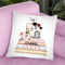 Blush & Gold Books, Make Up Set And Roses Throw Pillow By Amanda Greenwood