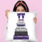 Tall Metallic Stack Purple With Purple Bow Shoes Throw Pillow By Amanda Greenwood