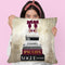 Tall Book Stack With Burgundy Shoes & Gold Background Throw Pillow By Amanda Greenwood