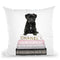 New Books Grey Blush With Black Pug Throw Pillow By Amanda Greenwood