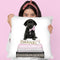 New Books Grey Blush With Black Labrador Throw Pillow By Amanda Greenwood