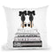 New Books Silver Bow Shoes Throw Pillow By Amanda Greenwood