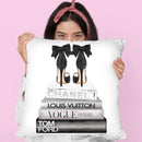 New Books Silver Bow Shoes Throw Pillow By Amanda Greenwood
