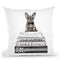 New Books Silver Grey Frenchie Bow Tie Throw Pillow By Amanda Greenwood