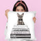 New Books Silver Grey Frenchie Bow Tie Throw Pillow By Amanda Greenwood