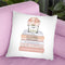 Peach Fashion Books With Peach Roses Throw Pillow By Amanda Greenwood